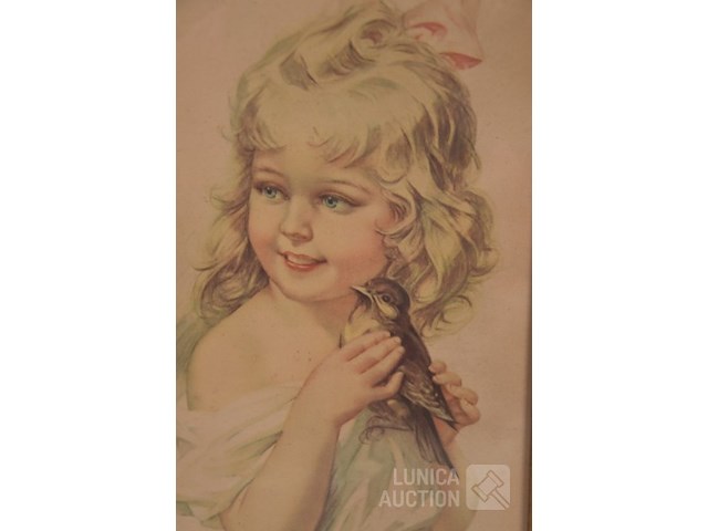 Antieke zeefdruk - afbeelding 3 van  4