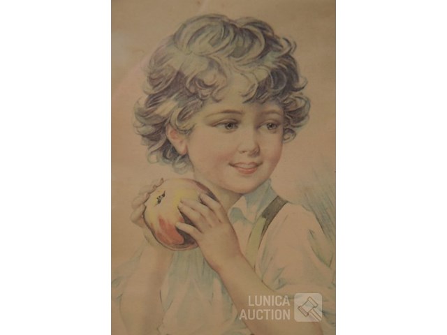 Antieke zeefdruk - afbeelding 4 van  4