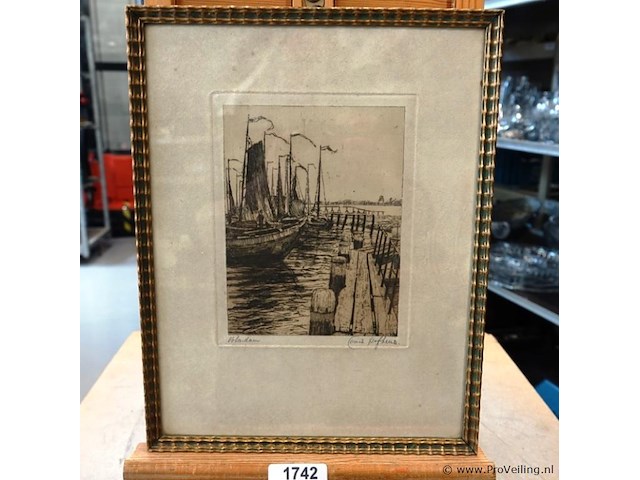 Antieker ets volendam - afbeelding 1 van  5