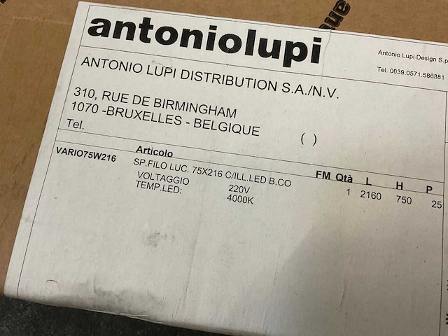 Antonio lupi vario 216x75cm vario75w216 spiegel met 4-zijden led verlichting - afbeelding 3 van  3