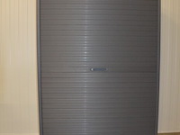 Antraciet kleurige archiefkast 2 roldeuren met leggers afm. 120x45x165 - afbeelding 3 van  6