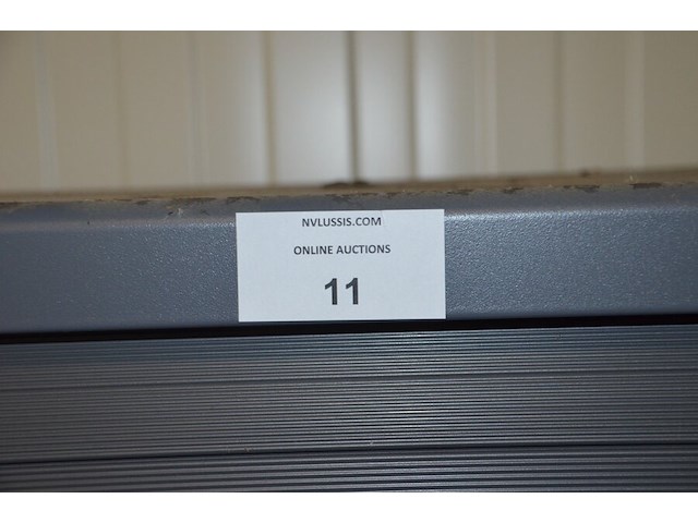 Antraciet kleurige archiefkast 2 roldeuren met leggers afm. 120x45x165 - afbeelding 5 van  6