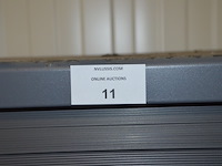 Antraciet kleurige archiefkast 2 roldeuren met leggers afm. 120x45x165 - afbeelding 5 van  6