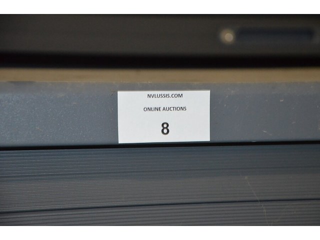 Antraciet kleurige archiefkast 2 roldeuren met leggers afm. 120x45x165 - afbeelding 5 van  6