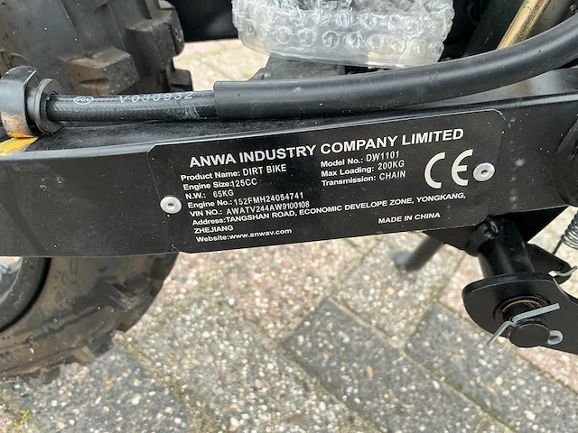 Anwa industry dirt bike dw1101 kinder dirtbike - afbeelding 6 van  6