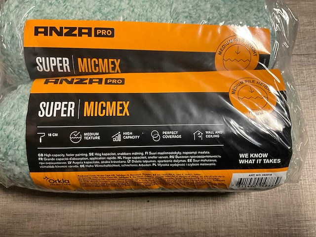 Anza pro - super micmex maxi - 18 cm - verfroller pak (6 stuks) (202x) - afbeelding 2 van  4
