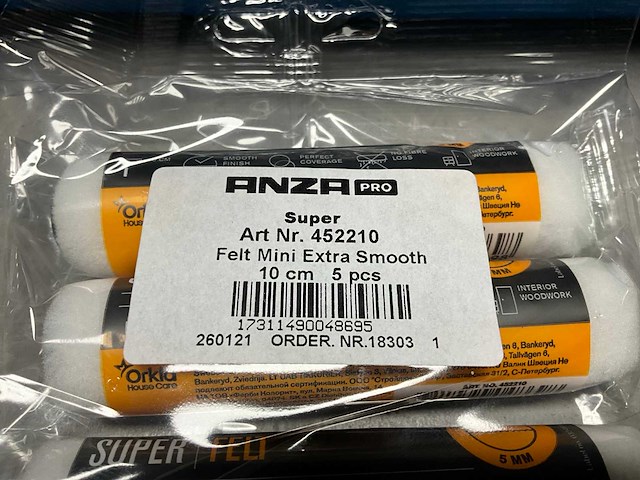 Anza pro super felt - 10 cm viltroller pak (5 stuks) (250x) - afbeelding 3 van  3