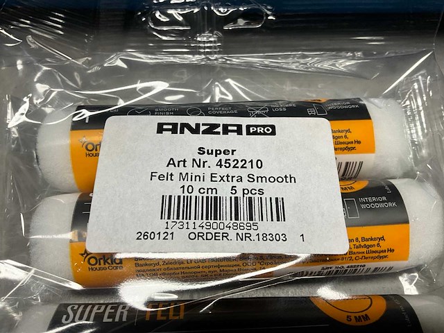 Anza pro super felt - 10 cm viltroller pak (5 stuks) (30x) - afbeelding 3 van  3