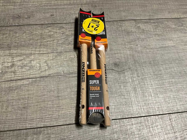 Anza pro super tough kwasten set 2+1 (70x) - afbeelding 2 van  3