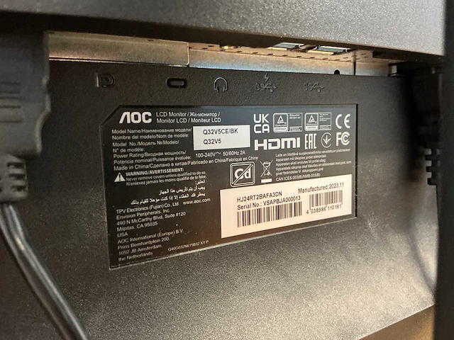 Aoc - q32v5ce/bk - monitor - afbeelding 3 van  4