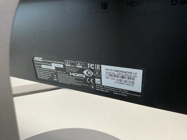 Aoc 27” monitor (2x) - afbeelding 8 van  10
