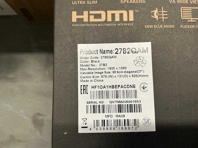 Aoc 27b2qam monitor 27’’ - afbeelding 3 van  4