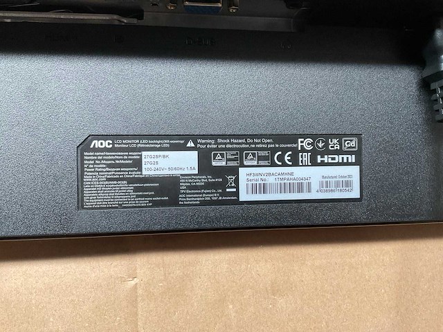 Aoc 27g2sp monitor - afbeelding 4 van  7