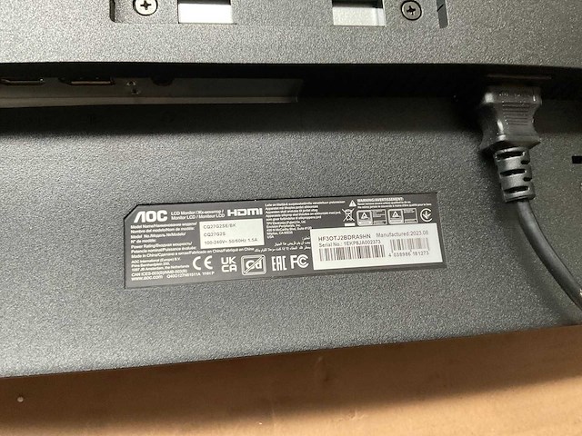 Aoc cq27g2se monitor - afbeelding 6 van  8