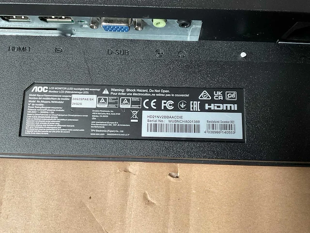 Aoc gaming 24g2s monitor - afbeelding 8 van  9