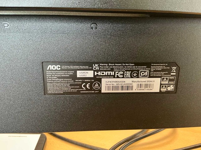 Aoc u32e2n 32” monitor (2x) - afbeelding 4 van  4