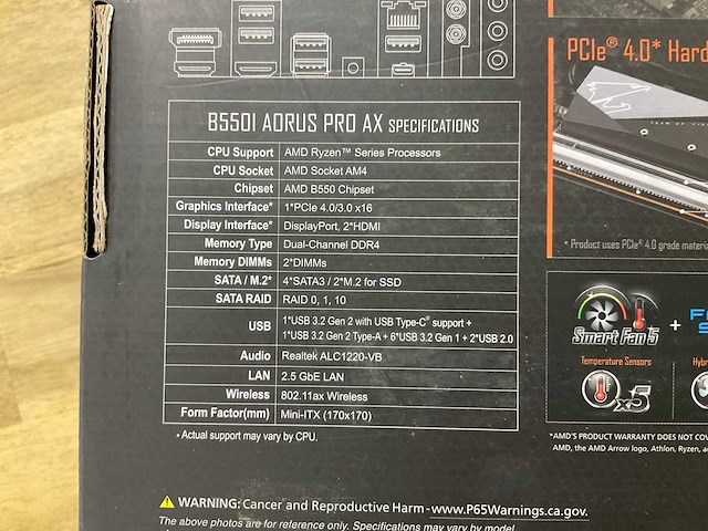 Aorus b5501 gaming motherboard - afbeelding 3 van  4