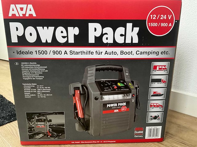 A.p.a. 12/24v 1500/900 ampère starthulp / startbooster - afbeelding 1 van  15