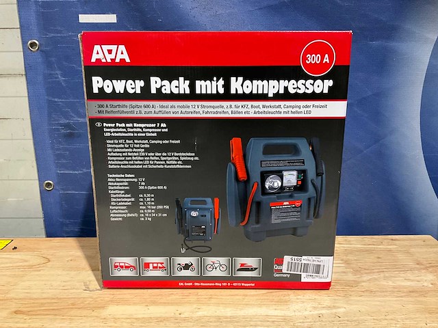 A.p.a. 300a starthulp / booster met compressor - afbeelding 7 van  8