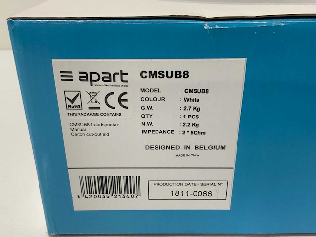 Apart - cmsub8 - subwoofer (2x) - afbeelding 5 van  6