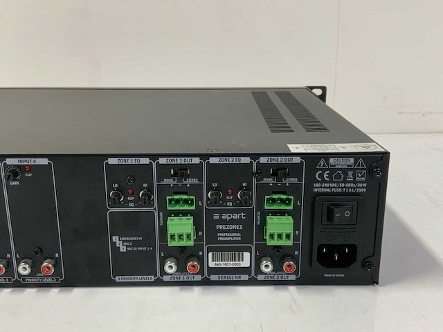 Apart audio / biamp pre zone 1 voorversterker - afbeelding 9 van  9
