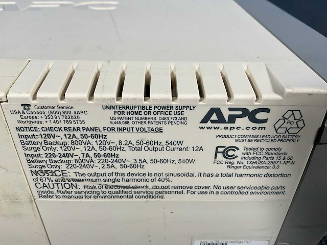 Apc br800i ups (uninterruptable power supply) - afbeelding 5 van  5