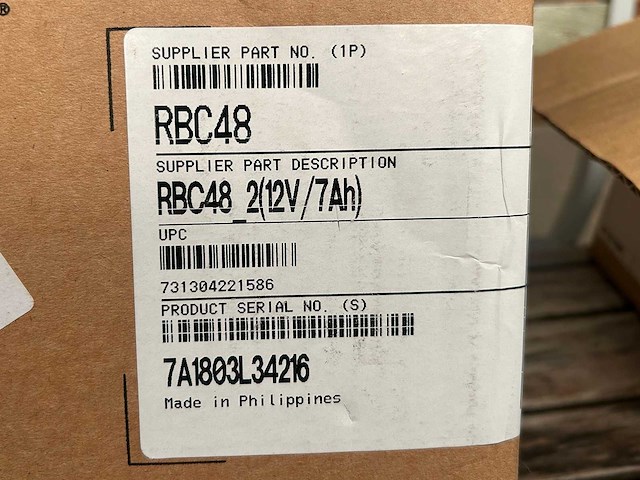 Apc rbc48 vervangingsbatterijset 2x 12v / 7ah - afbeelding 3 van  3