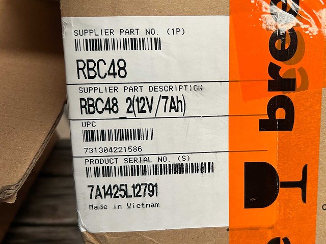 Apc rbc48 vervangingsbatterijset 2x 12v / 7ah - afbeelding 4 van  4
