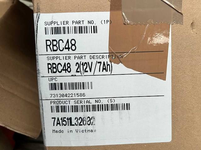 Apc rbc48 vervangingsbatterijset 2x 12v / 7ah - afbeelding 4 van  4