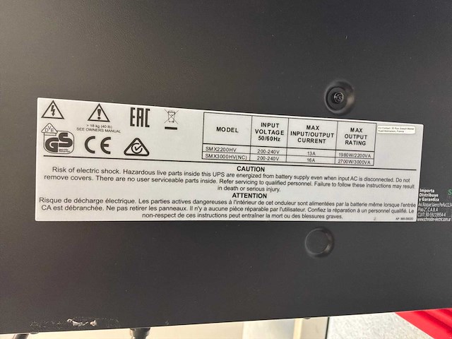 Apc smx2200hv ups (2x) - afbeelding 5 van  5