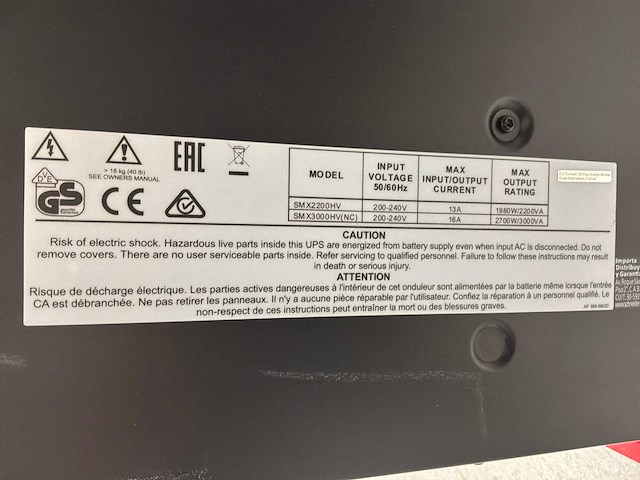 Apc smx2200hv ups (3x) - afbeelding 5 van  6
