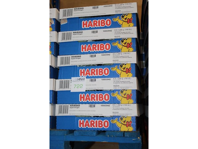 Appelringen haribo in 10 overdozen met 6 emmers a 1200 g. tht 9-2026 - afbeelding 2 van  3