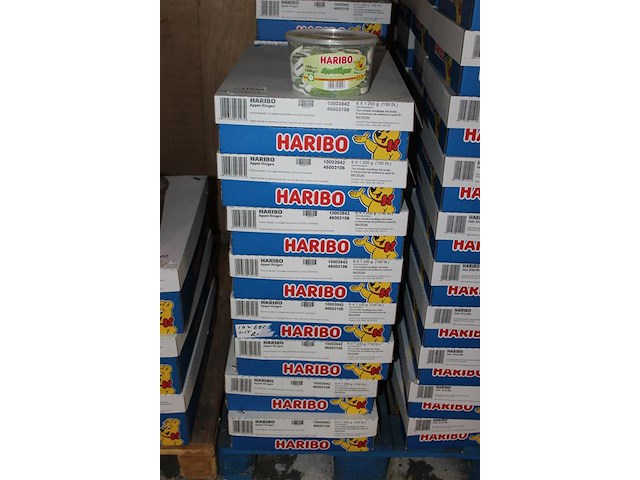Appelringen haribo in 8 overdozen met 6 emmers a 1200 g. tht 6-2026. - afbeelding 2 van  2