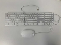 Apple - a1243 magic wired qwerty keyboard + a1152 wired magic mouse - afbeelding 1 van  1