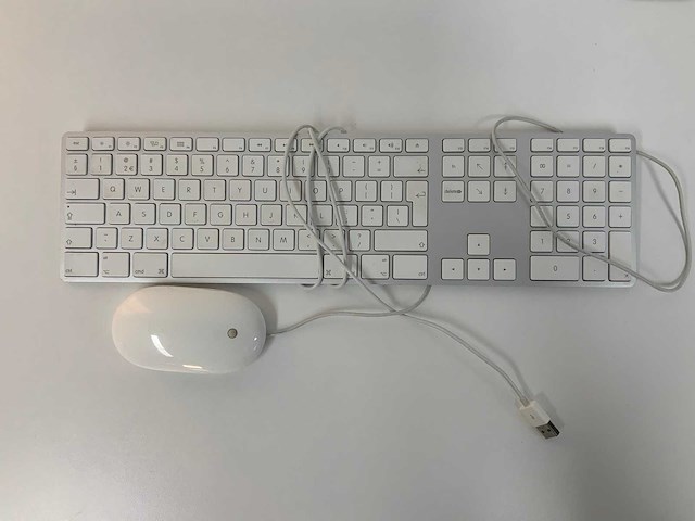 Apple - a1243 magic wired qwerty keyboard + a1152 wired magic mouse - afbeelding 1 van  1