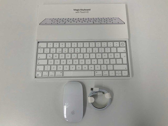 Apple - a2449 magic keyboard(turks) with touch id + a1657 magic mouse - afbeelding 1 van  2