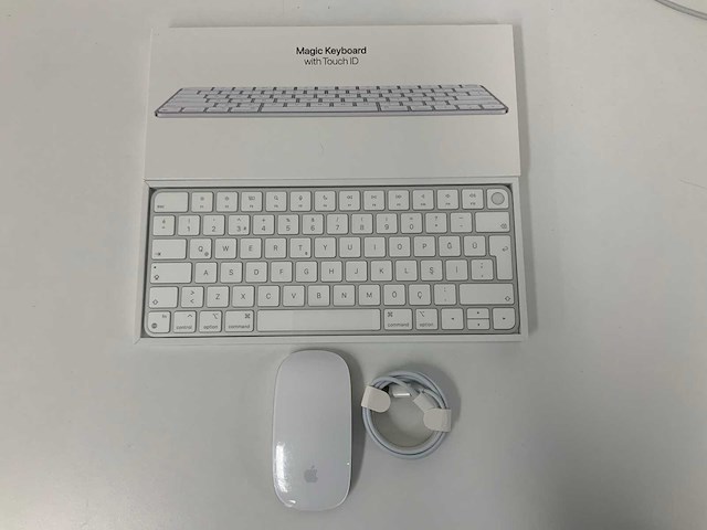 Apple - a2449 magic keyboard(turks) with touch id + a1657 magic mouse - afbeelding 1 van  2