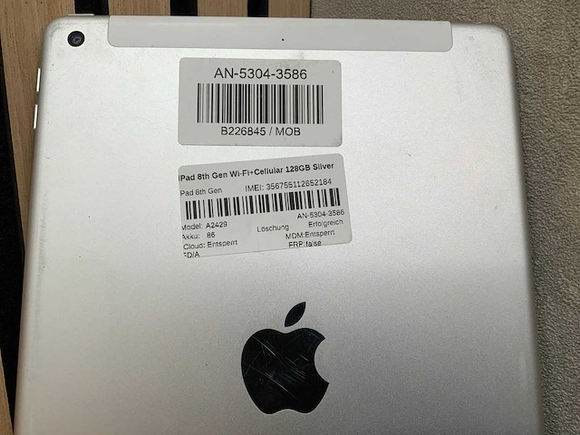 Apple - ipad - 8th gen - 128 gb wi-fi+cellular zilver - afbeelding 3 van  3