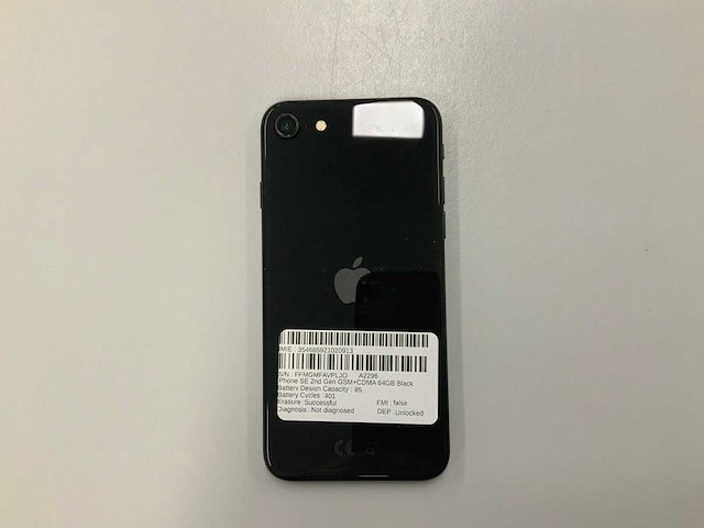 Apple - iphone se 2e generatie: 64gb black - mx9r2zd/a - afbeelding 3 van  3