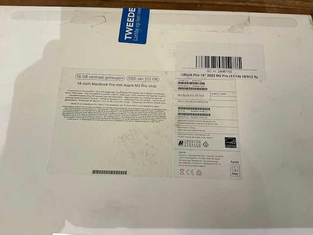 Apple - macbook pro 14'' (m3 pro, 2023) - laptop - afbeelding 9 van  11