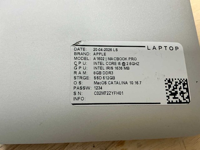 Apple - macbook pro a1502 - laptop (6x) - afbeelding 10 van  12
