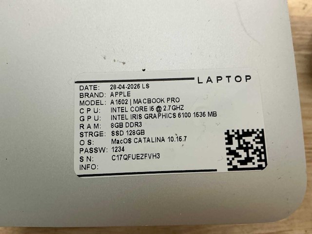 Apple - macbook pro a1502 - laptop (6x) - afbeelding 11 van  12