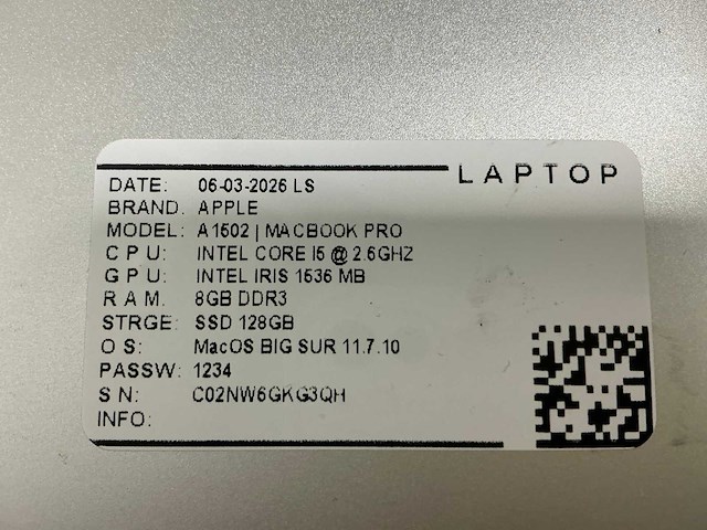 Apple - macbook pro a1502 - laptop (6x) - afbeelding 5 van  13