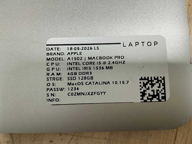 Apple - macbook pro a1502 - laptop (6x) - afbeelding 13 van  13