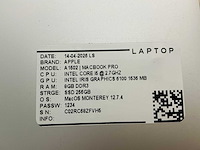 Apple - macbook pro a1502 - laptop (6x) - afbeelding 4 van  14