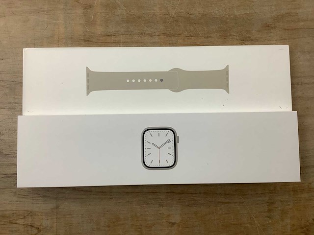 Apple - series 7 - smartwatch gps starlight aluminium - afbeelding 3 van  7
