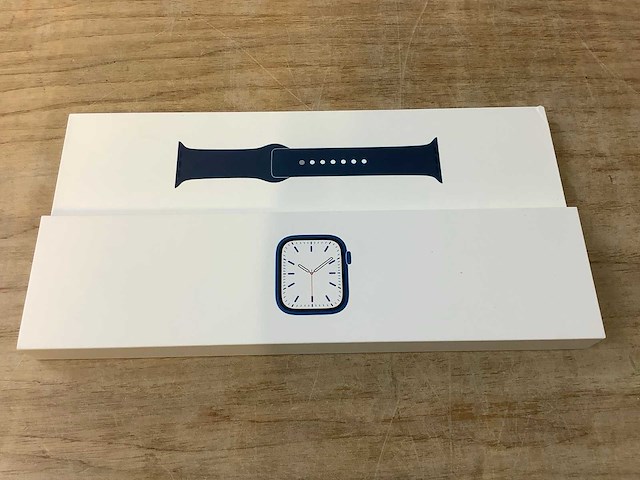 Apple - series 7- smartwatch gps blue aluminium - afbeelding 3 van  7
