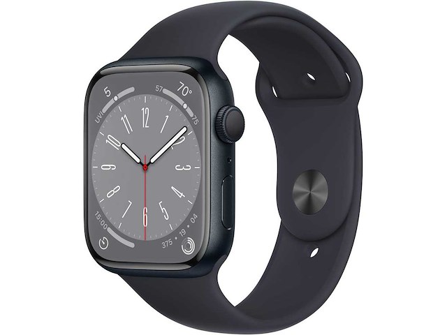 Apple - series 8 - smartwatch gps midnight aluminium - afbeelding 1 van  7