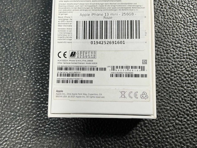 Apple a2628 iphone 13 mini 256gb mobiele telefoon - afbeelding 4 van  4