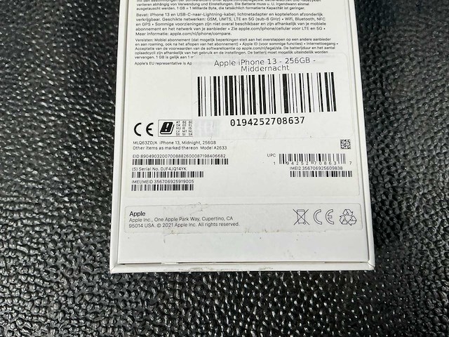 Apple a2633 iphone 13 256gb mobiele telefoon - afbeelding 4 van  4